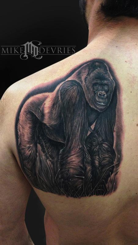 Silverback Gorilla by Mike DeVries : Tattoos